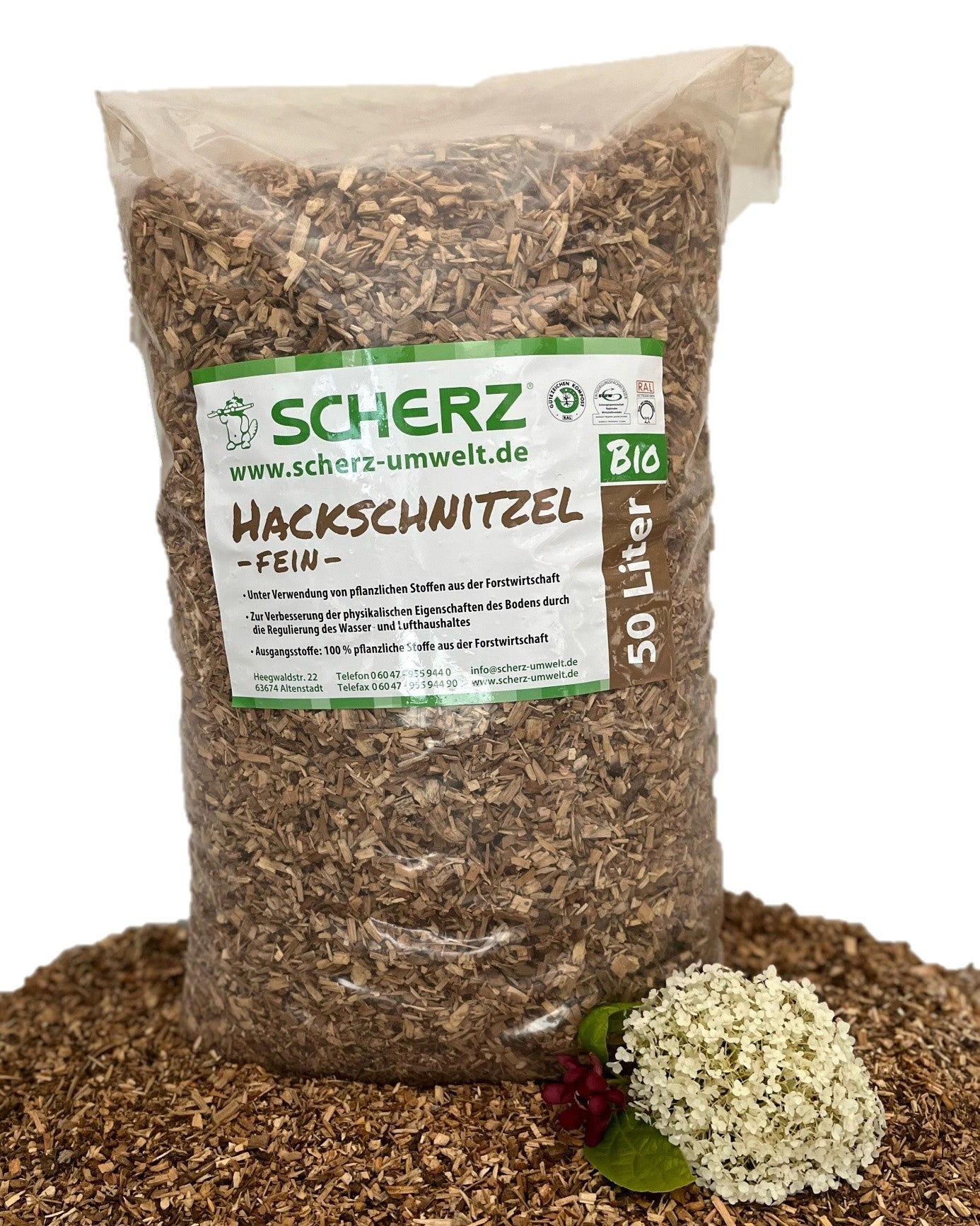 Hackschnitzel fein 50L